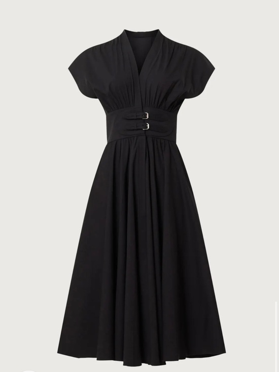 Alexis Dresses & Skirts - Alexis Jaden Black Belted V-Neck Maxi Dress